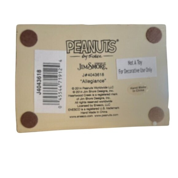 Jim Shore Peanuts Allegiance Figurine  Charlie Brown  Patriotic Decor NWB - Picture 2 of 3